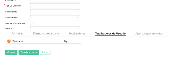 Totalizadores de Usuario
