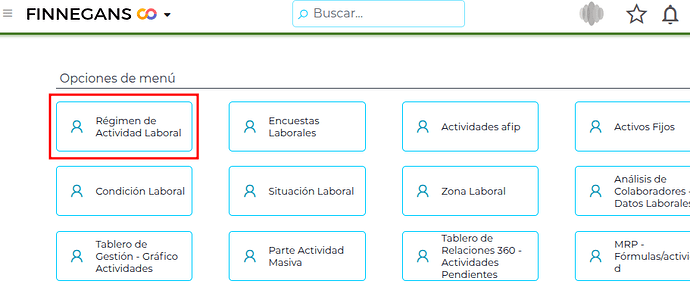 Régimen de Actividad Laboral