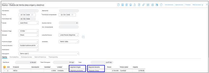 Caso 1 - PDVT - Demo