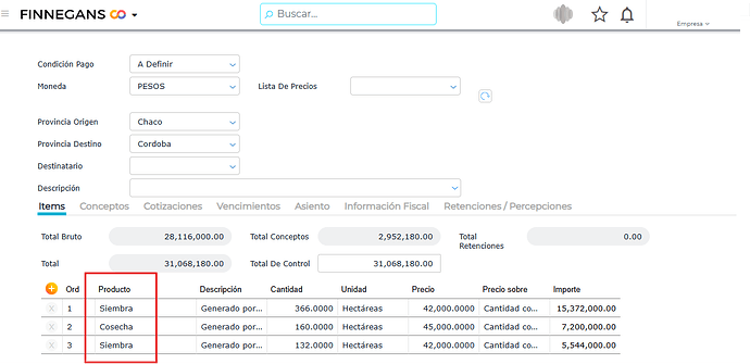 facturacompraPRODUCTO