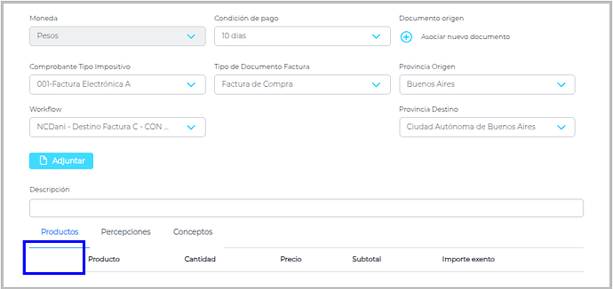 No se Agrega el item