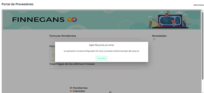 Error portal de proveedores 1