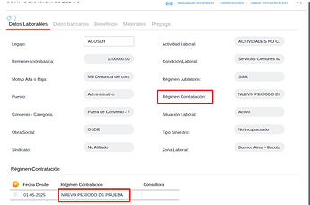Régimen de contratación