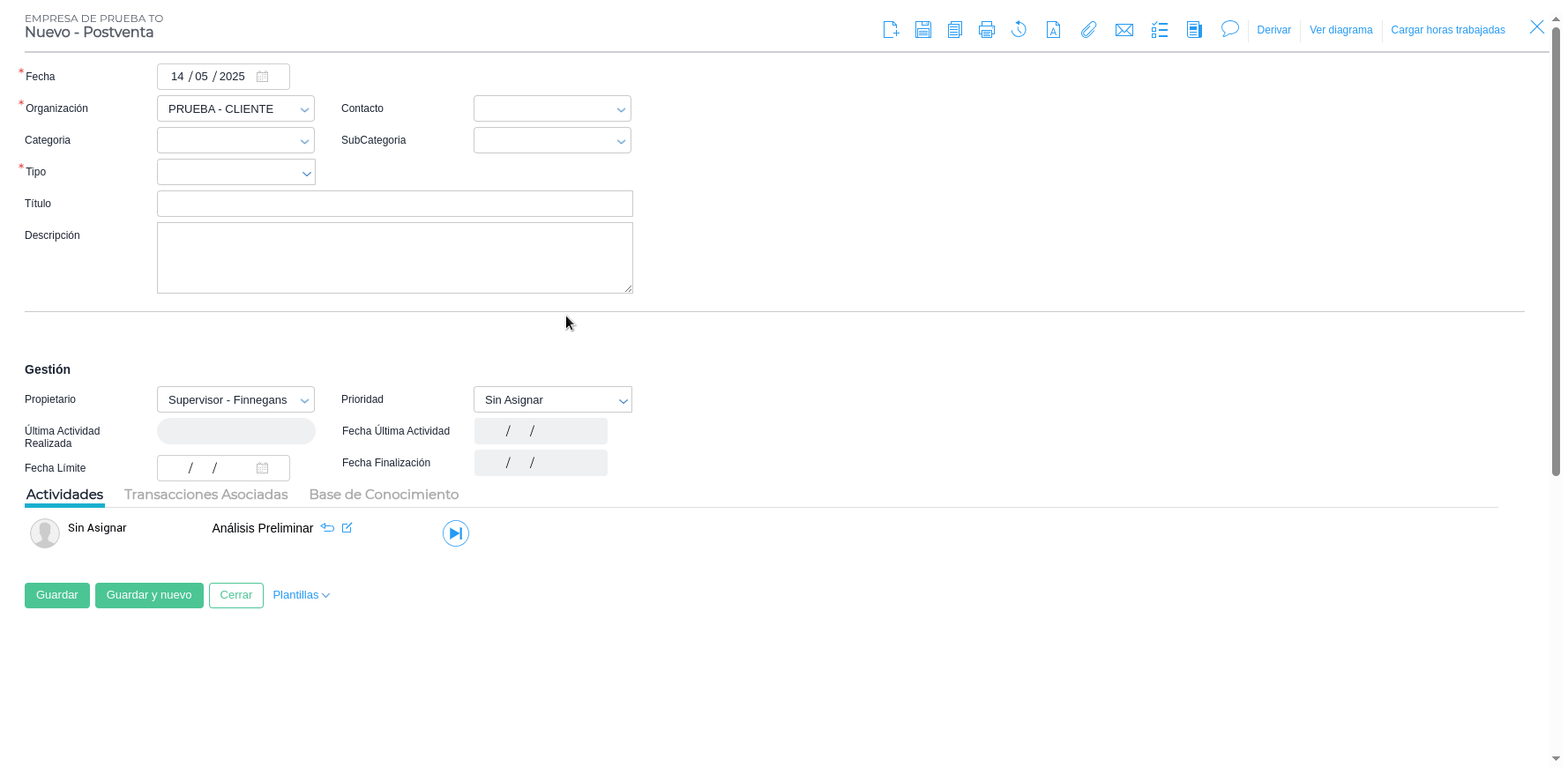 Nuevo Caso Post Venta 2